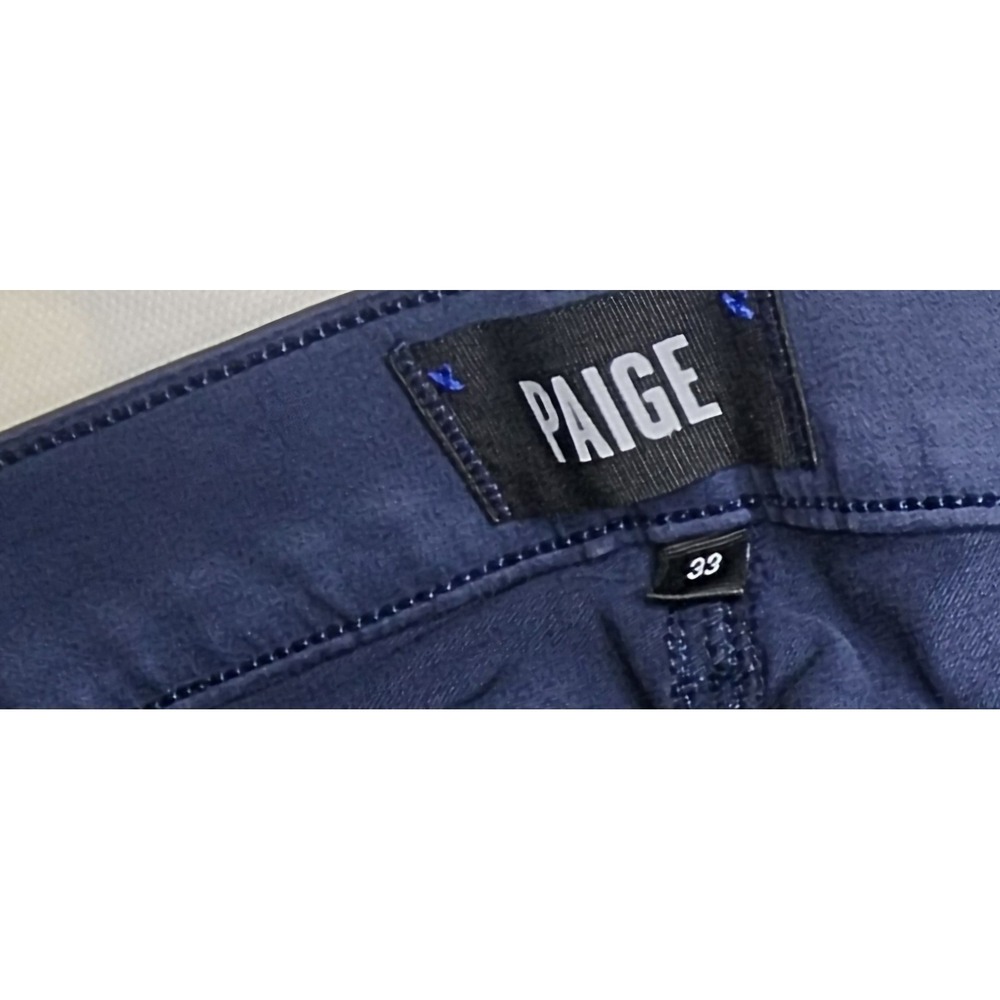 PAIGE Mens Blue Pants Size 33 Casual Modern Cotton Jeans Stretchy Casual Preppy - Picture 2 of 6